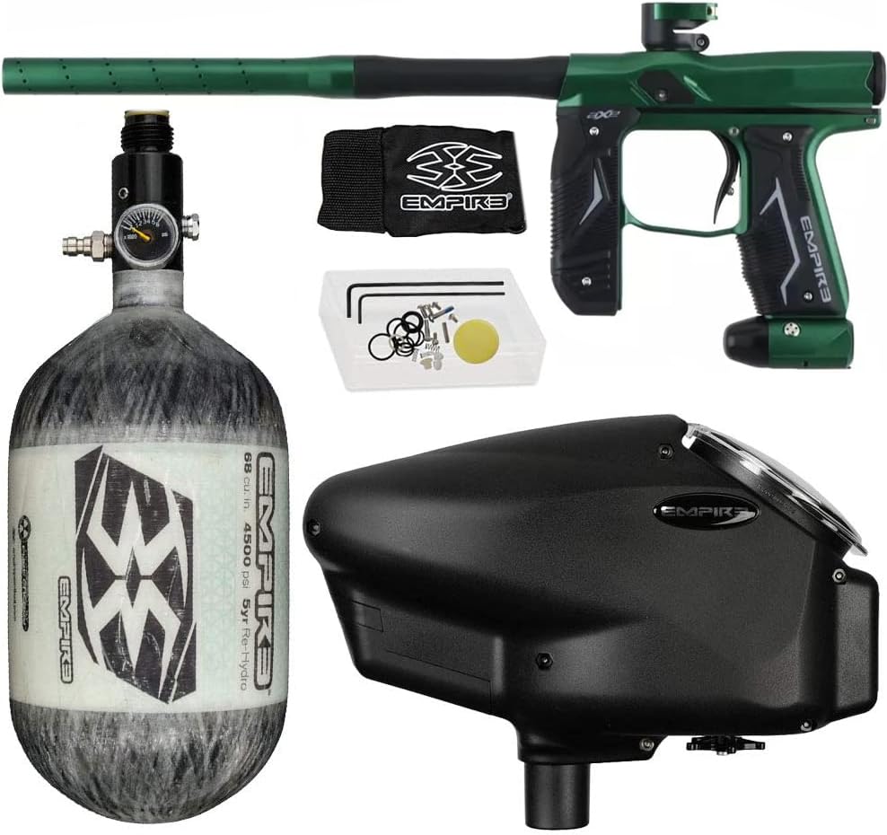 Empire Axe 2.0 Competition Paintball Gun Package Kit w/Air Tank and Halo Too Loader