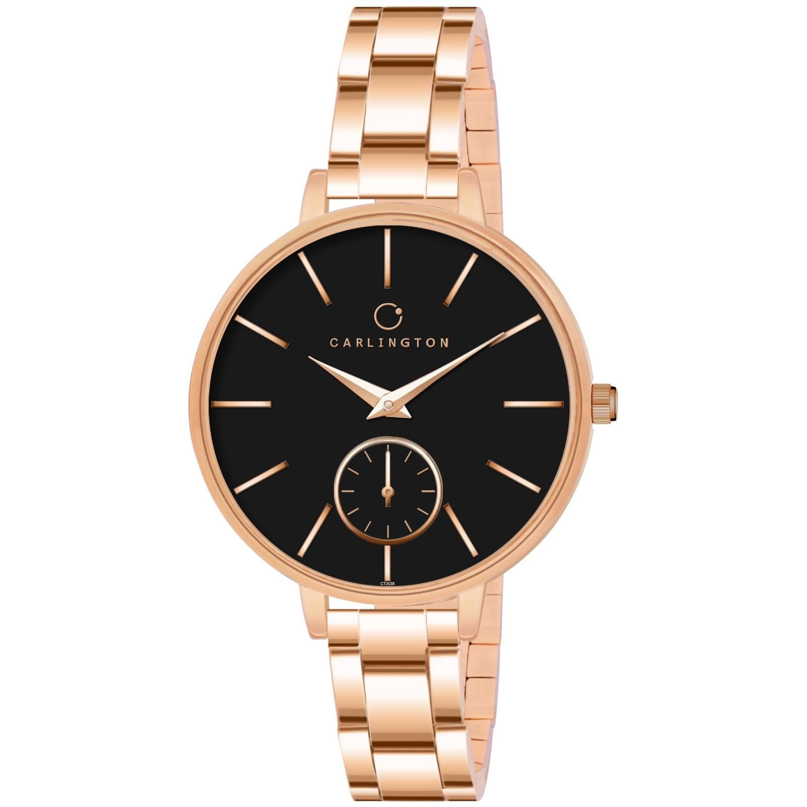 Carlington Iconic Analog Watches for Women with Premium Stainless Steel Strap - CT 2038