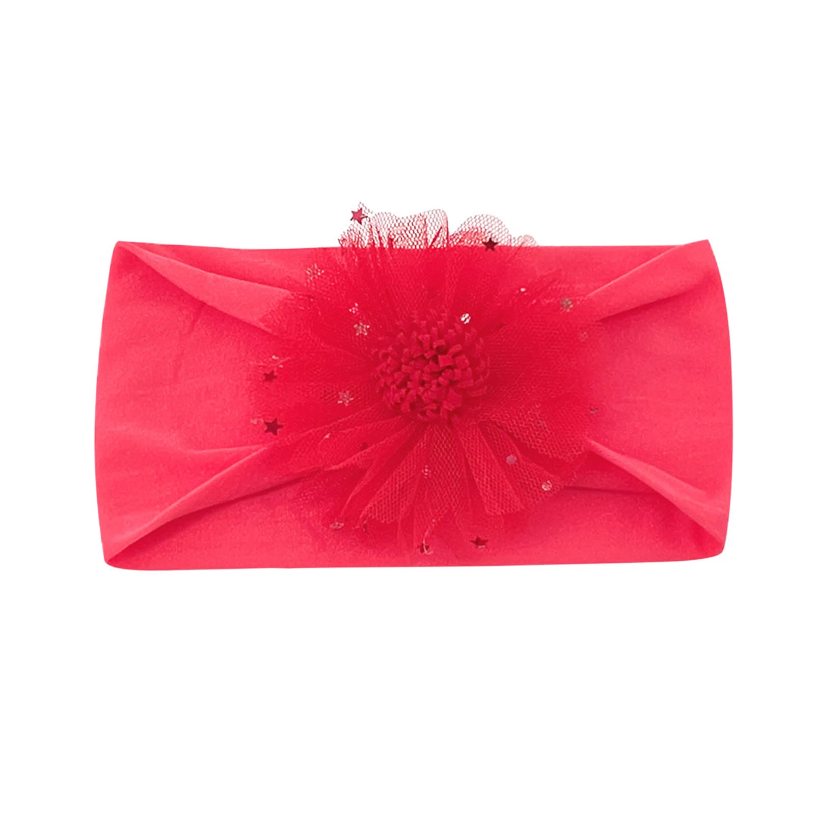 Baby Girls Headbands Tulle Hair Wraps Flowers Bows Soft Stretchy Turban Headbands for Newborn Infant