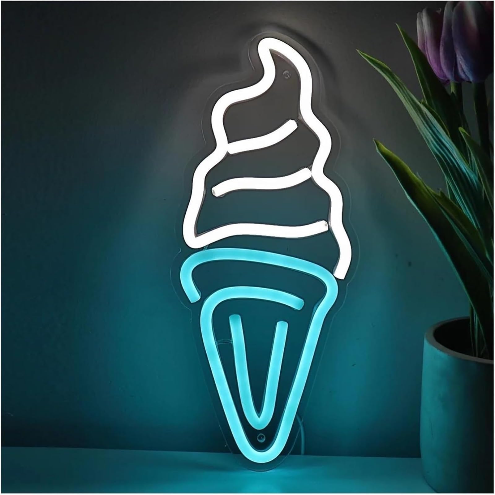 Lampe néon glace décoration murale idée cadeau originale - 8
