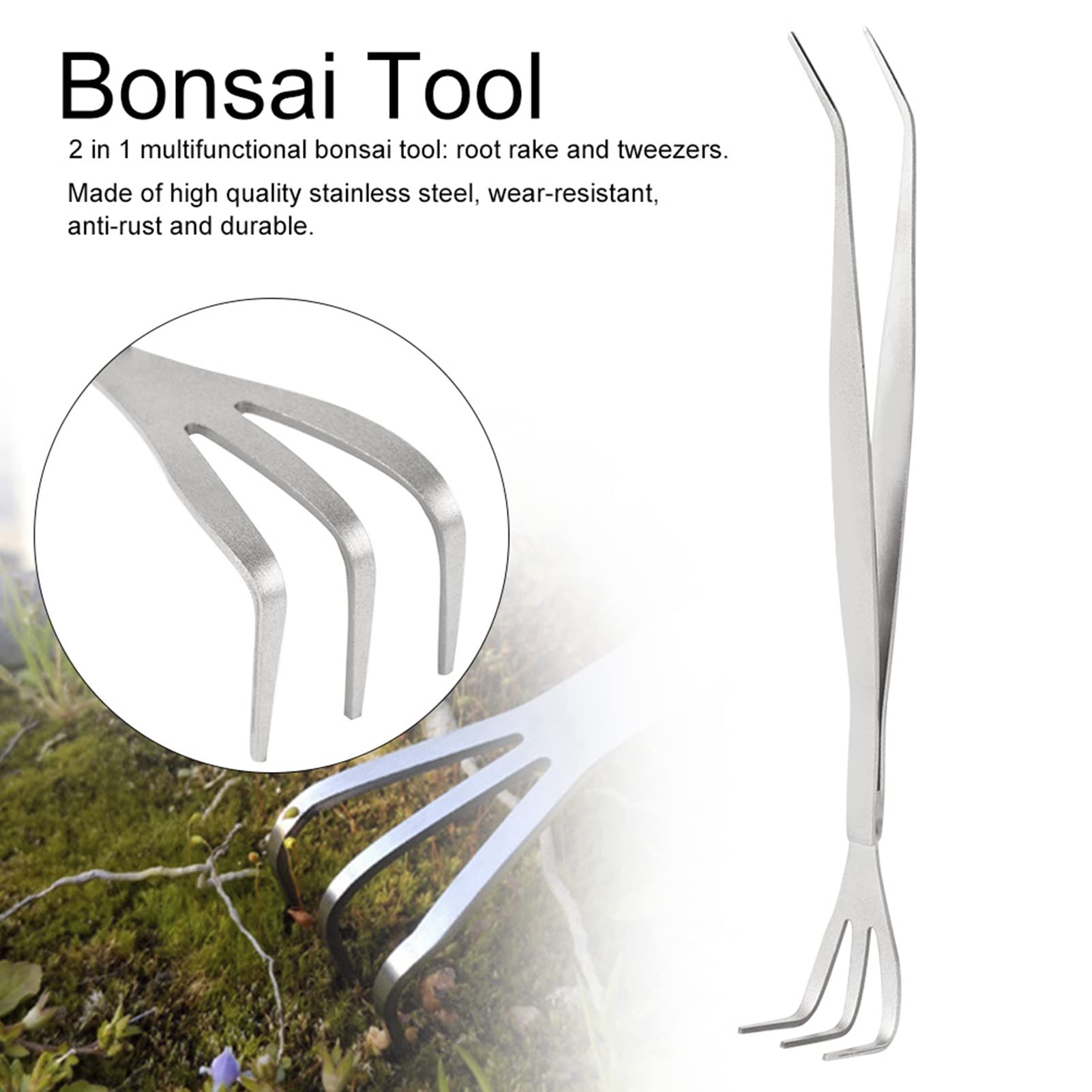 Regalo di Natale]Rastrello per Bonsai a 3 Punte, rastrello per Radici
