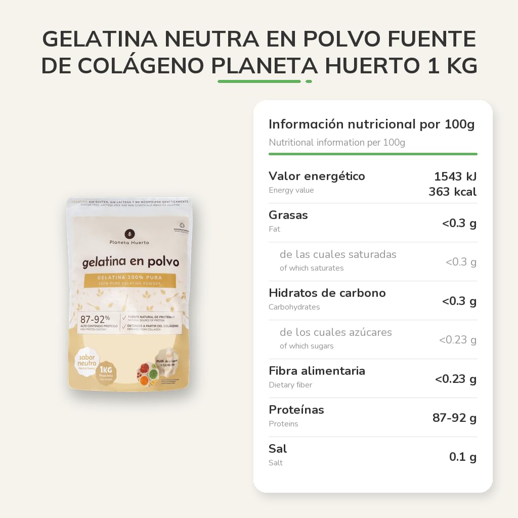 Gélatine granulée de qualité professionnelle, saveur neutre - 1kg