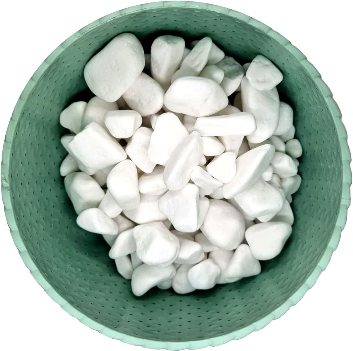 TRANS - PAL Decorative Garden Stones, Pebbles, Cobbles, Slate, Paddlestones, Gravel, Chippings, Aggregate, 20 kg (Extra White Pebbles 10-20mm)