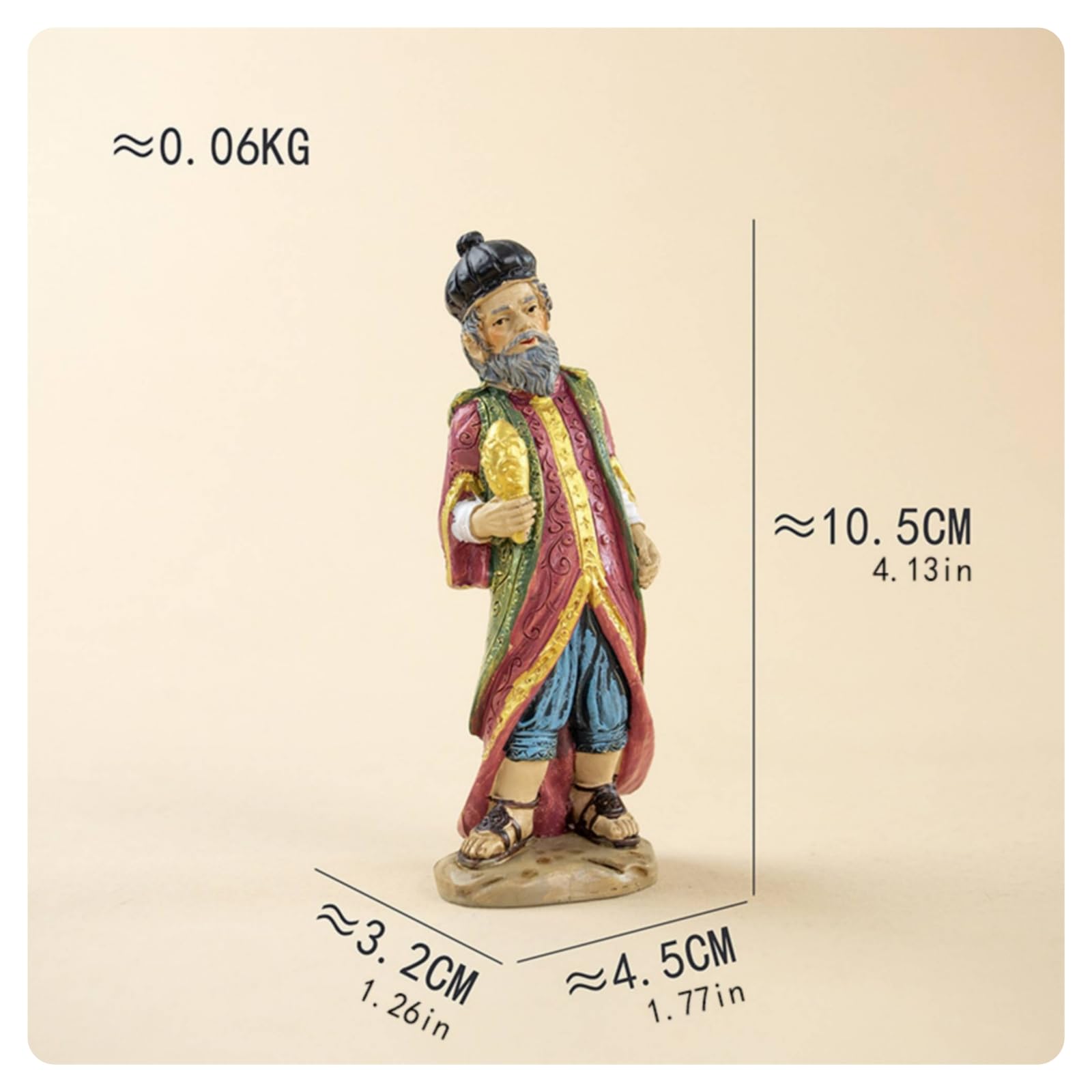 harayaa 1 Krippe Miniatur Set Krippenszene Figuren Weihnachtskrippe Figuren Krippenfiguren Miniaturen aus Kunstharz für Stimmungsvolle Tischdeko für Zuhause Klassenzimmer Geschenk, Bunt
