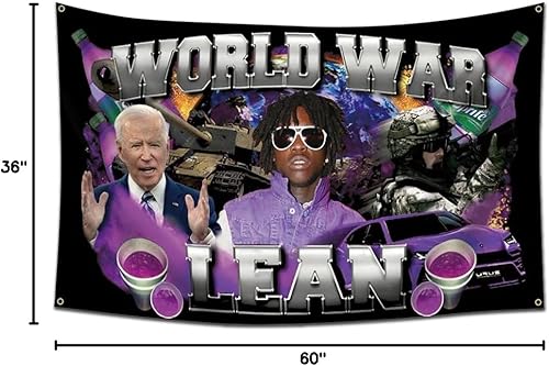 Miniatura 4 de ENMOON Bandera magra de la Guerra Mundial de 3 x 5 pies, divertida pancarta para decoración de fiestas al aire libre de desfile Breeze para