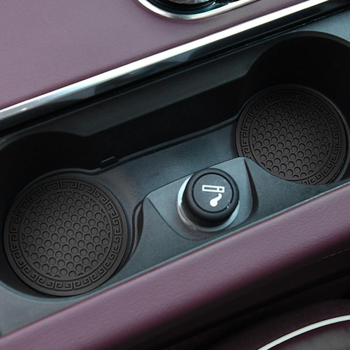 Sottobicchieri Auto Universali 2 Pezzi | Impermeabili E Antiscivolo, Accessori Interni Auto Arancione