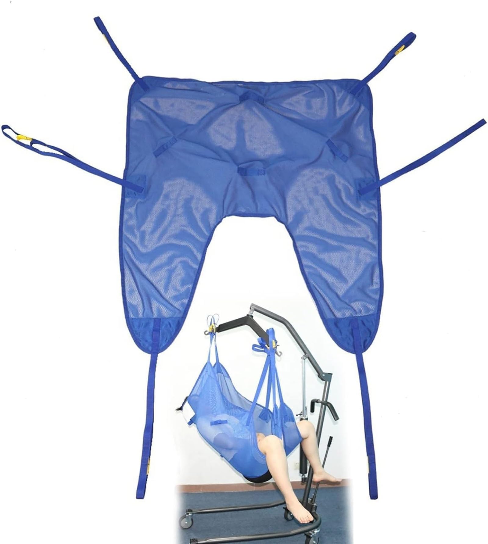 Arnes Grua Traslado Enfermos Personas Mayores Arnés Elevación Cinturón Transferencia Paciente Cuerpo Complet Transferencia Cama Silla Ducha Cinturón Médica(Small)