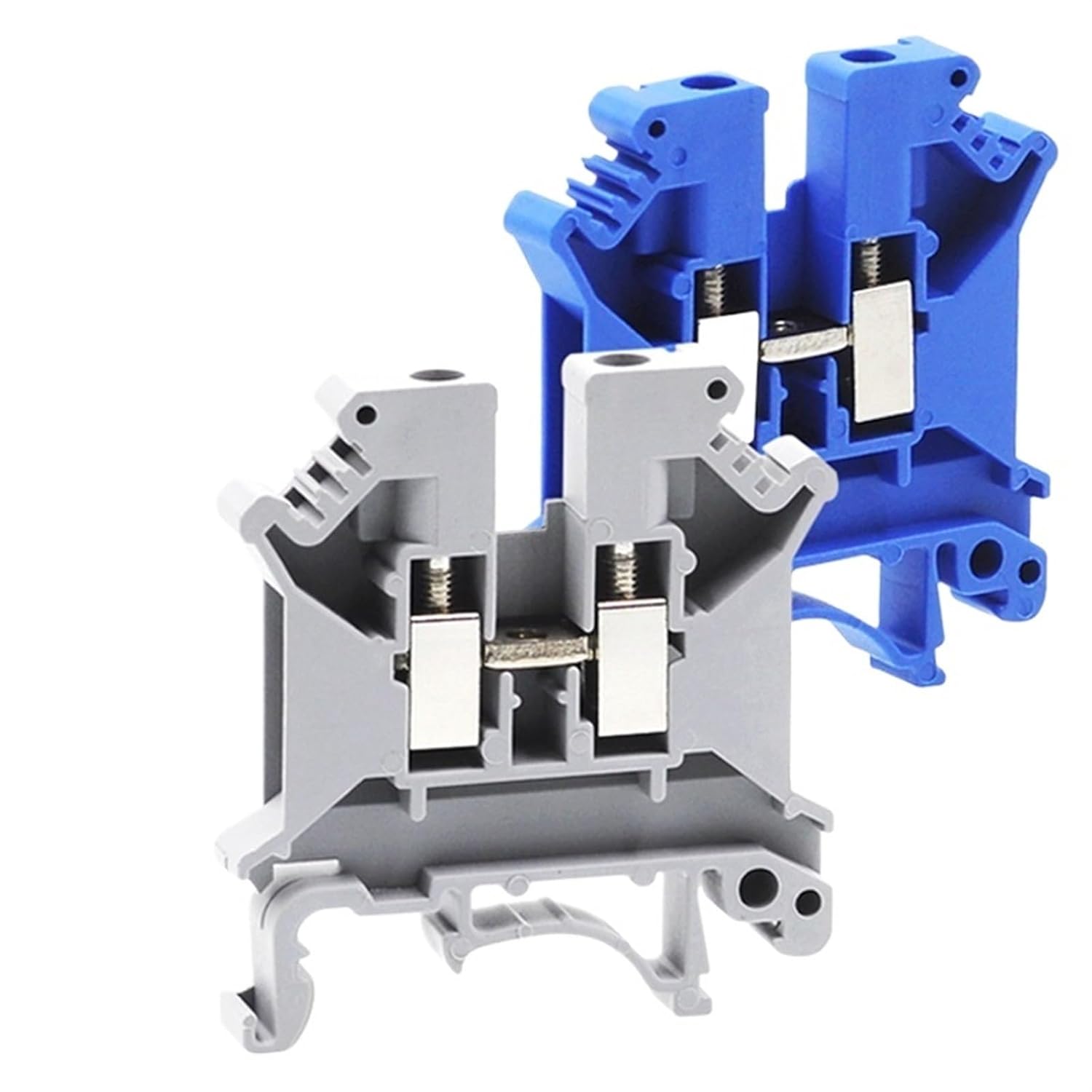 5Pcs Universal Screw Terminal Blocks Din Rail UK-6N Electrical Wire Terminals Block Connector Brass Bornier 57A(5Pcs-01)