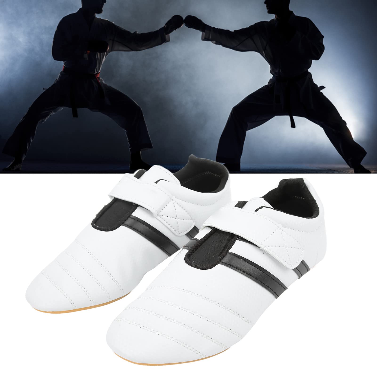 Buty Taekwondo Sztuki walki Sneaker Boks Karate Kung Fu Tai Chi Buty dla mężczyzn Kobiety Czarne paski PU Skóra Podeszwa Oxford Trwała lekka przeciwpoślizgowa Wygodne obuwie
