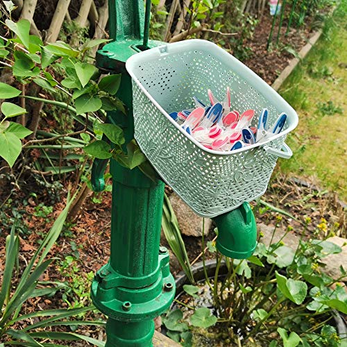 Kerafactum Klammerkörbchen Körbchen für Wäscheklammer | Wäscheklammerkorb zum anhängen | Klammerkorb Klammerbeutel in Korb Form | Wäscheklammern praktisch aufbewahren Wäsche Klammern Color Creme