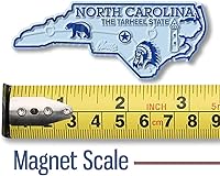 Vista 2 de Imán con diseño de mapa de estado, North Carolina