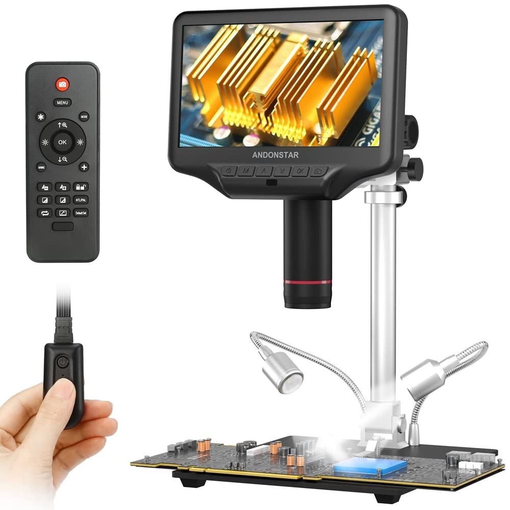 AD407 PRO 7-calowy wyświetlacz LCD mikroskop elektroskop 4 megapiksele, mikroskop przemysłowy, cyfrowa elektroniczna lupa konserwacyjna, 270-krotne powiększenie, tryb odtwarzania zdjęć, wideo