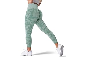 WodoWei Women's Camo Seamless Leggings Enhance Curves
