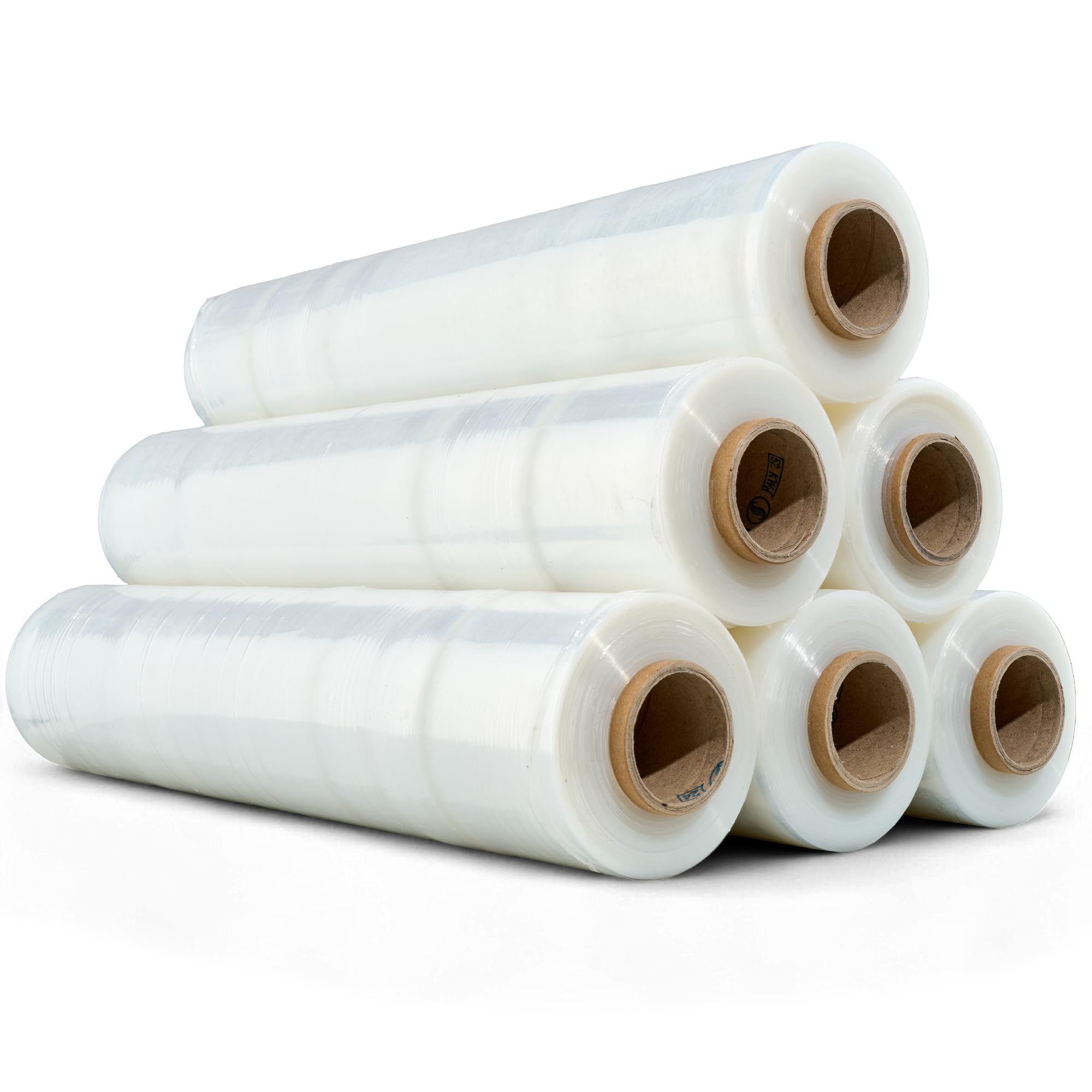 Pellicola elastica di alta qualità, trasparente, 3,5 kg, 50 cm x 300 m, per imballaggio e trasloco, elevata resistenza allo strappo, qualità industriale (4 pezzi)