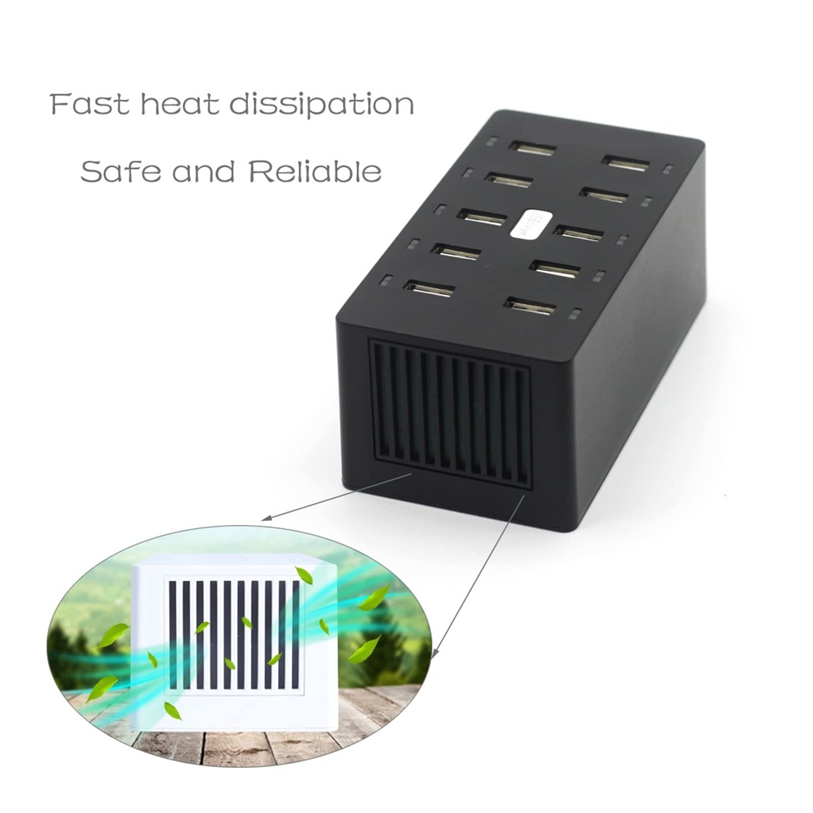 Stacja ładowania, Ładowarka USB 50W 10 Portów USB 10A Inteligentna Adaptacyjna Pulpit Stacja Ładująca Z Uchwytem 5V 2.4A Do Wielu Urządzeń Smart Phone Tablet Laptop Komputer