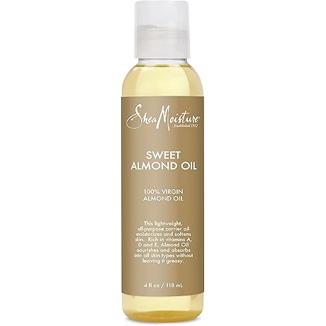 Shea Moisture Massage Oil: Nourishing Sweet Almond Oil for Dry Skin (4 FL OZ.)