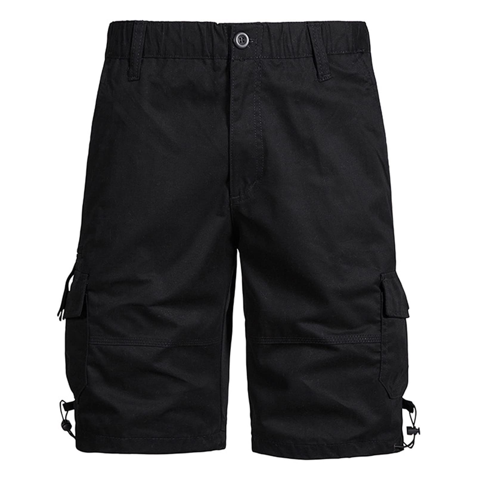 Muscularfit Big Men's Elastic Waist Cargo Shorts Mens Belted