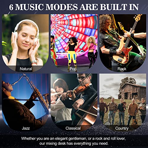 8-Channel Audio Mixer,Console With Bluetooth Usb,Audio Mixer With Effects,Dj Mixer,Dj Equipment For Computer Recording Input, Mixer Sound Board Console,Rca Input/Output For Professional And Beginner #TOP6