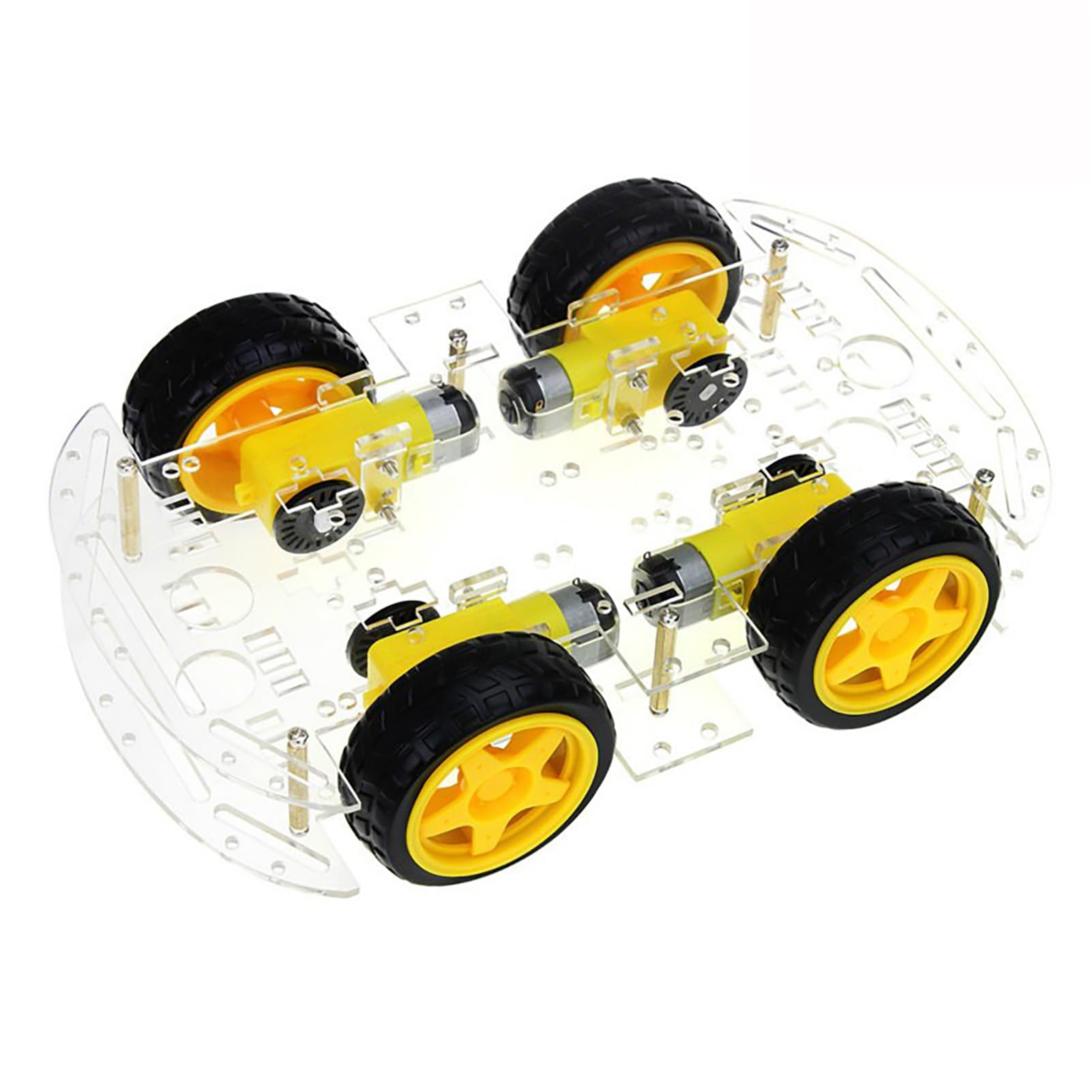 Smart Car Robot , 4wd Smart Robot Car Chassis Kit Good Direction Ability Flexible Turning for Entertainment