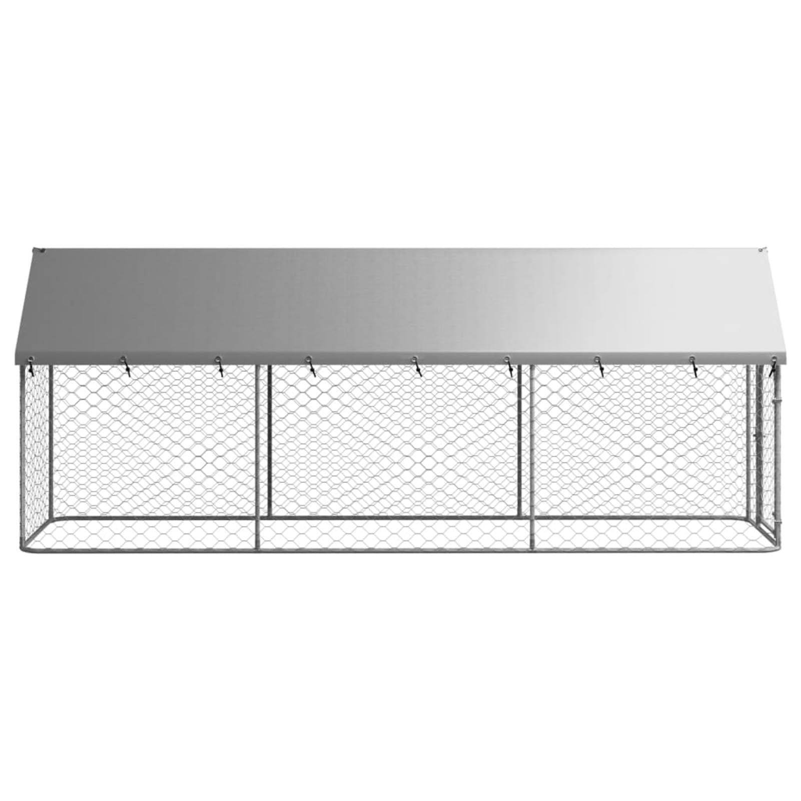 ARKEM Perrera de Exterior con tejado 400x100x150 cm Vallas Metalicas Accesorios Perros PequeñOs