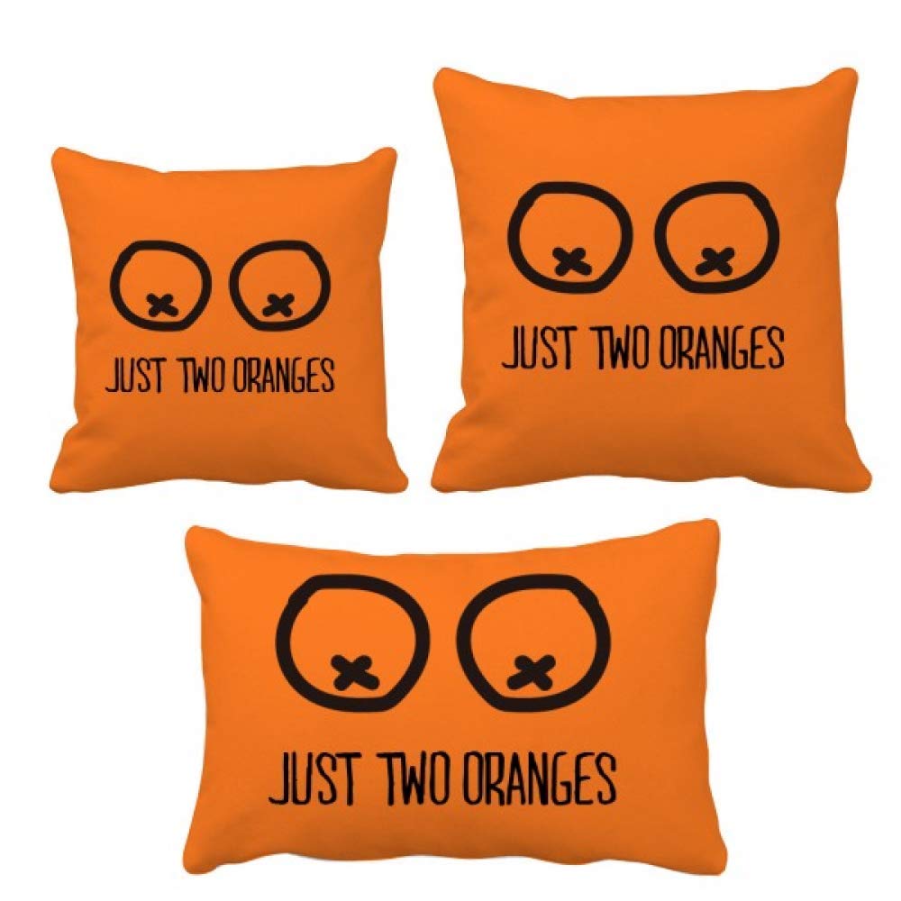 Coussin orange amusant avec insert pour soulager le dos et decorer votre sofa