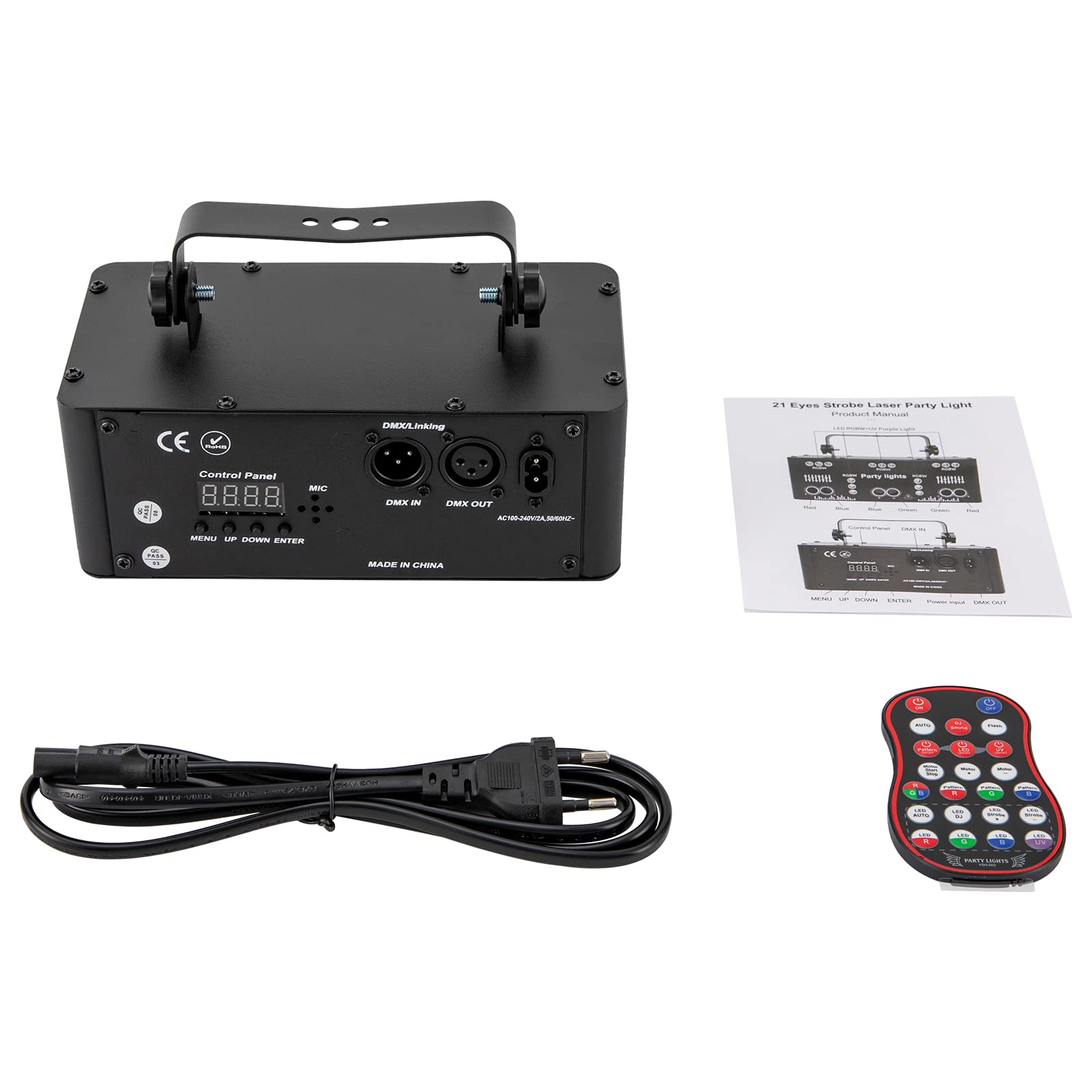 21-Augen LED RGB Licht Discolicht Partylicht Disco Bühne Beleuchtung Lichteffekt mit Fernbedienung Für Weihnachten Hochzeit Geburtstag