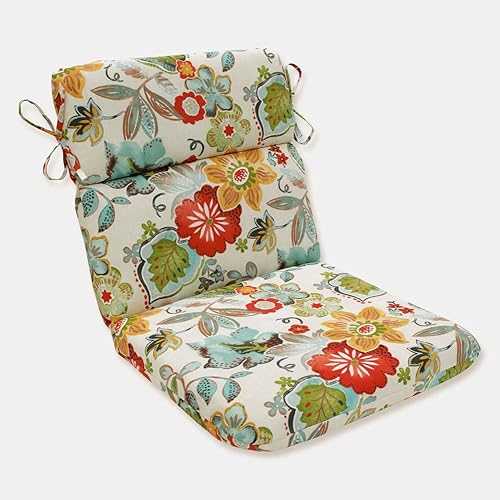 Almohada Pillow Perfect Alatriste para exterior e interior, color marfil y estampado floral