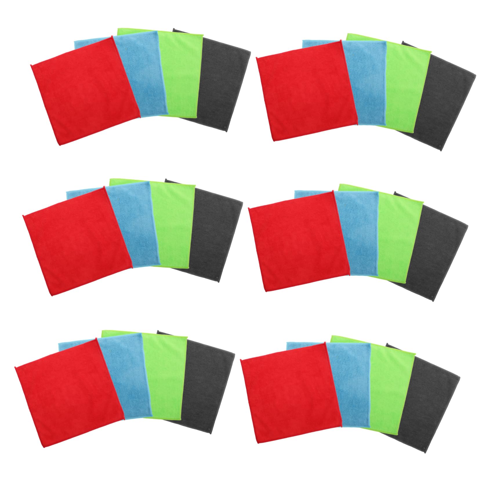 ERINGOGO Paños de Microfibra Súper Absorbentes para Cocina y Coche, 24 Unidades Reutilizables, Multiusos Alta Absorción para Limpieza