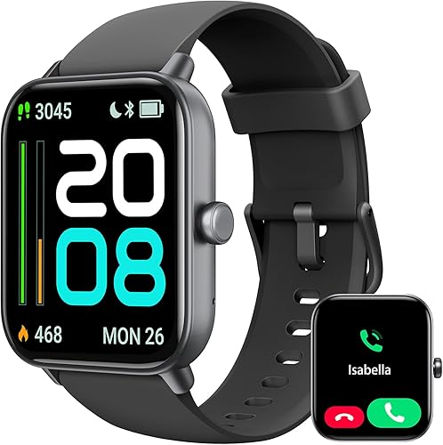 aeac Reloj inteligente para mujer Android y iPhone (Alexaresponderhacer llamadas), relojes inteligentes de pantalla HD de 1.8 pulgadas con