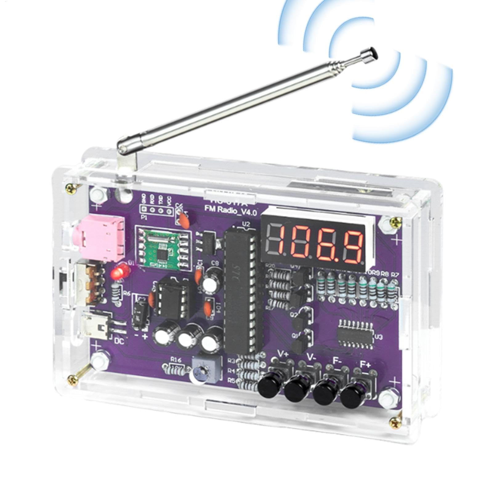 Aprender a soldar kits, kit de radio FM - Kit de soldadura electrónica para principiantes - Actividades educativas para estudiantes de secundaria, Proyecto STEM para el aprendizaje de la práctica y la