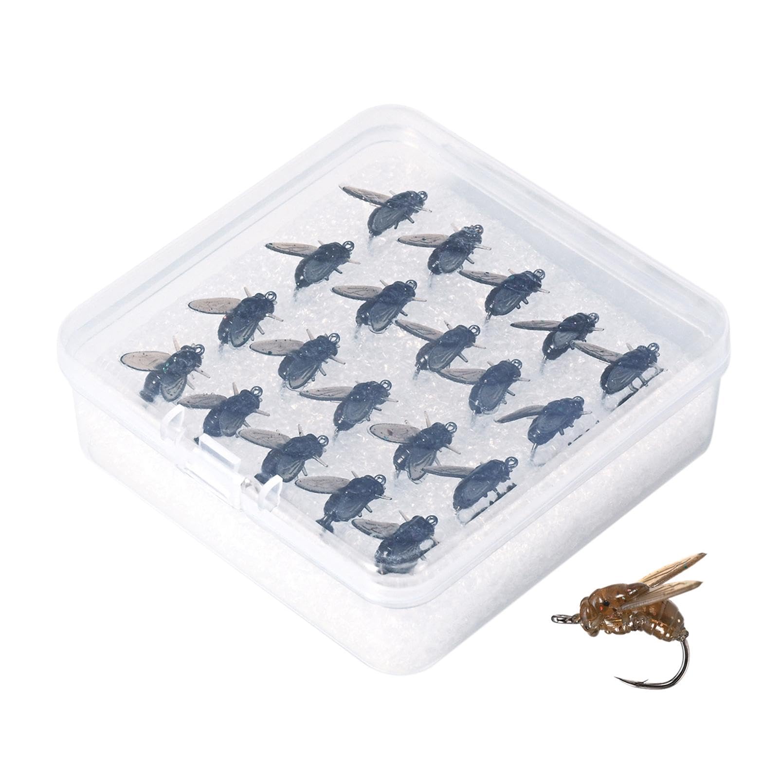 Señuelos de pesca con mosca, mosca para pesca | Surtido de moscas artificiales, equipo de señuelos de pesca falsos, cebo de simulación flexible para pesca de trucha