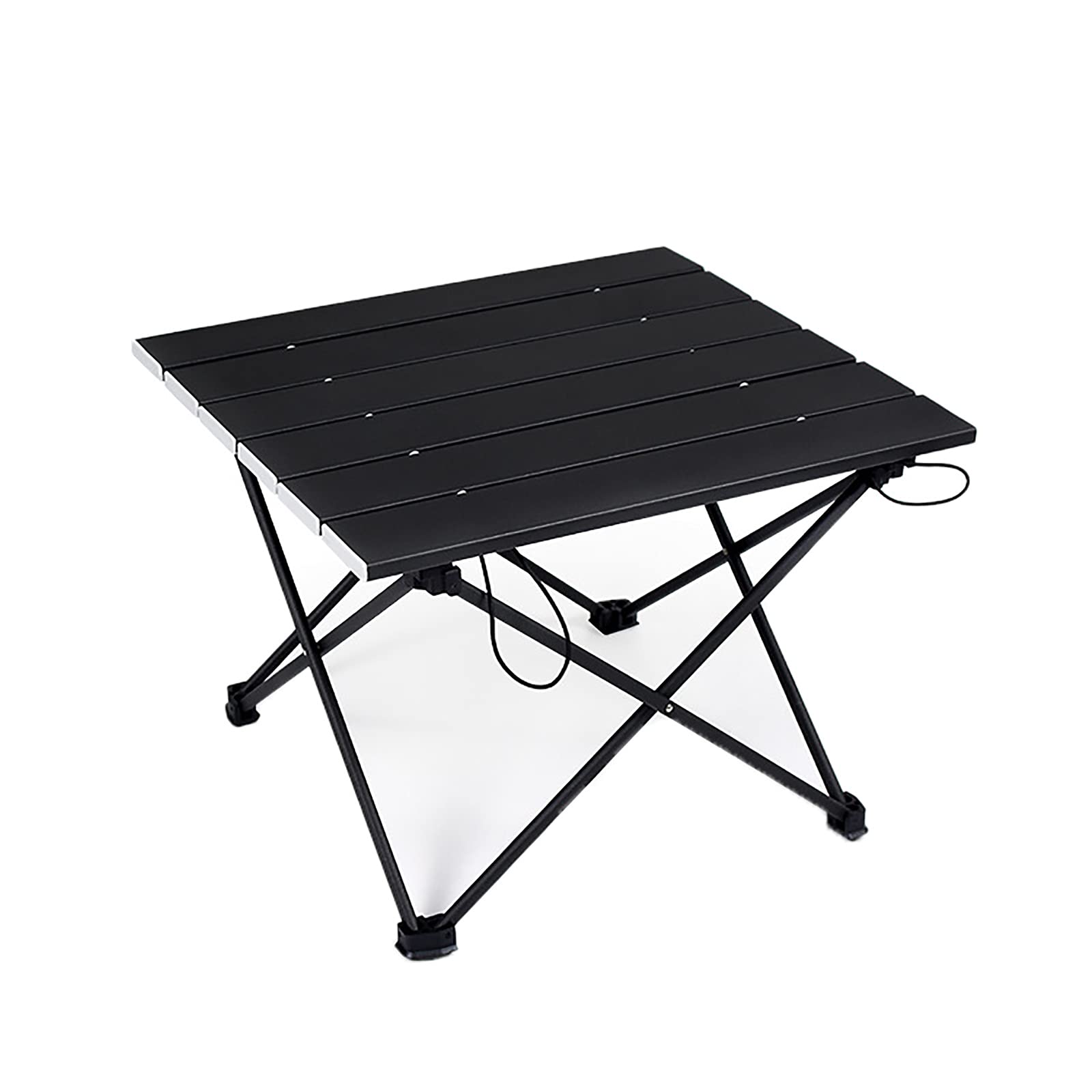 Table de camping pliable petite taille noire pour cuisine extérieure
