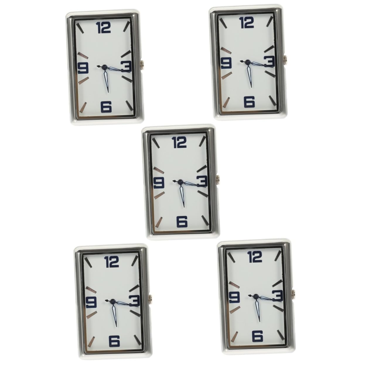 OUNONA 5piezas Reloj Analógico Adhesivo Para Tablero De Coche Reloj De Salpicadero Compacto Decoración Práctica Para Vehículos y Oficinas Fácil Instalación y Uso Versátil