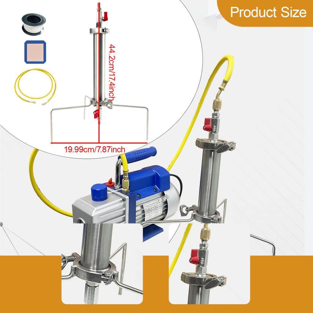 Tubo Vacío Acero Inoxidable Con Trípode 90G | capacidad 90g, acero pulido, facil limpieza, extraccion eficiente