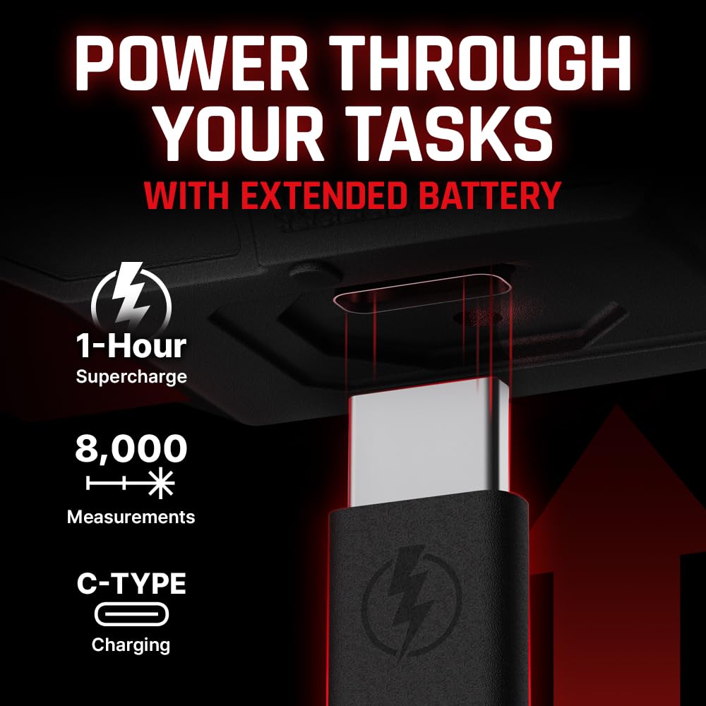 Magpie Saber X: El medidor de distancia láser dual preciso, láser clase 2 (635 nm, <1 mW)