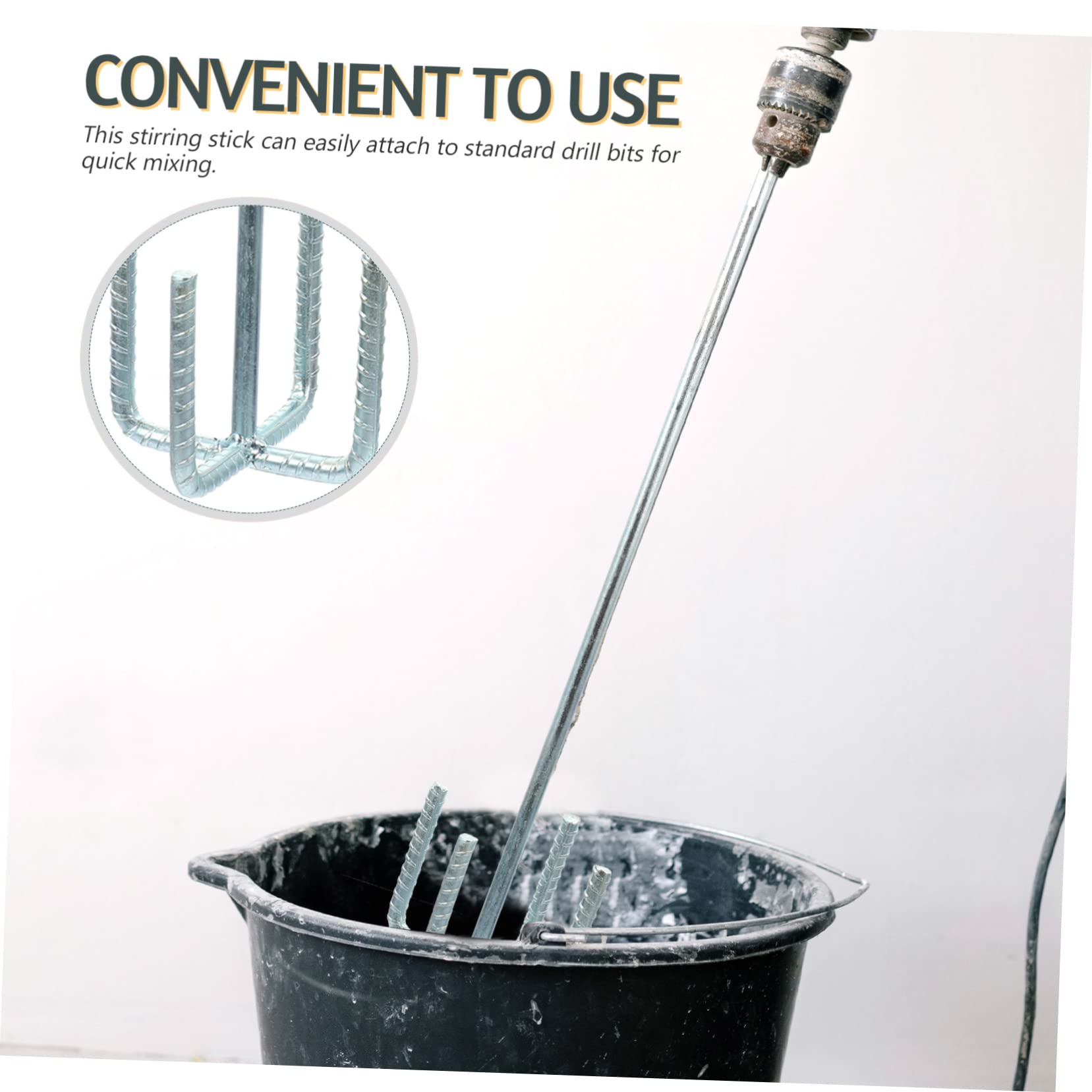 Mipcase Electric Drill Stirring Rod Replacement Drywall Mud Mixer Cement Mixing Rods