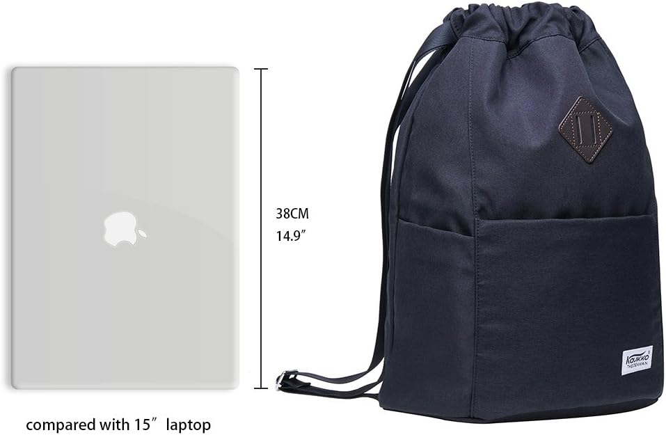 KAUKKO Drawstring Sports Backpack Gym Yoga Bag Shoulder Rucksack for Men and Women