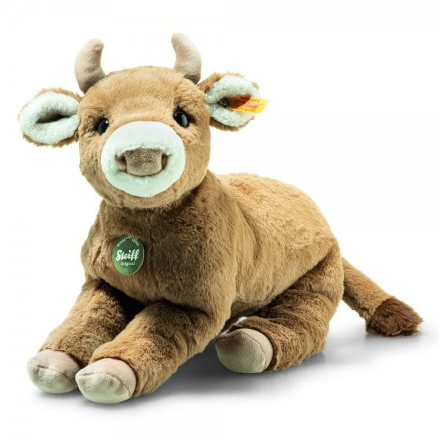 Steiff Kuscheltier Resi Kalb, Süßes Stofftier mit Kunststoffaugen, Kinder, Jungen & Mädchen, Plüschtier 32 cm, Braun, 069857