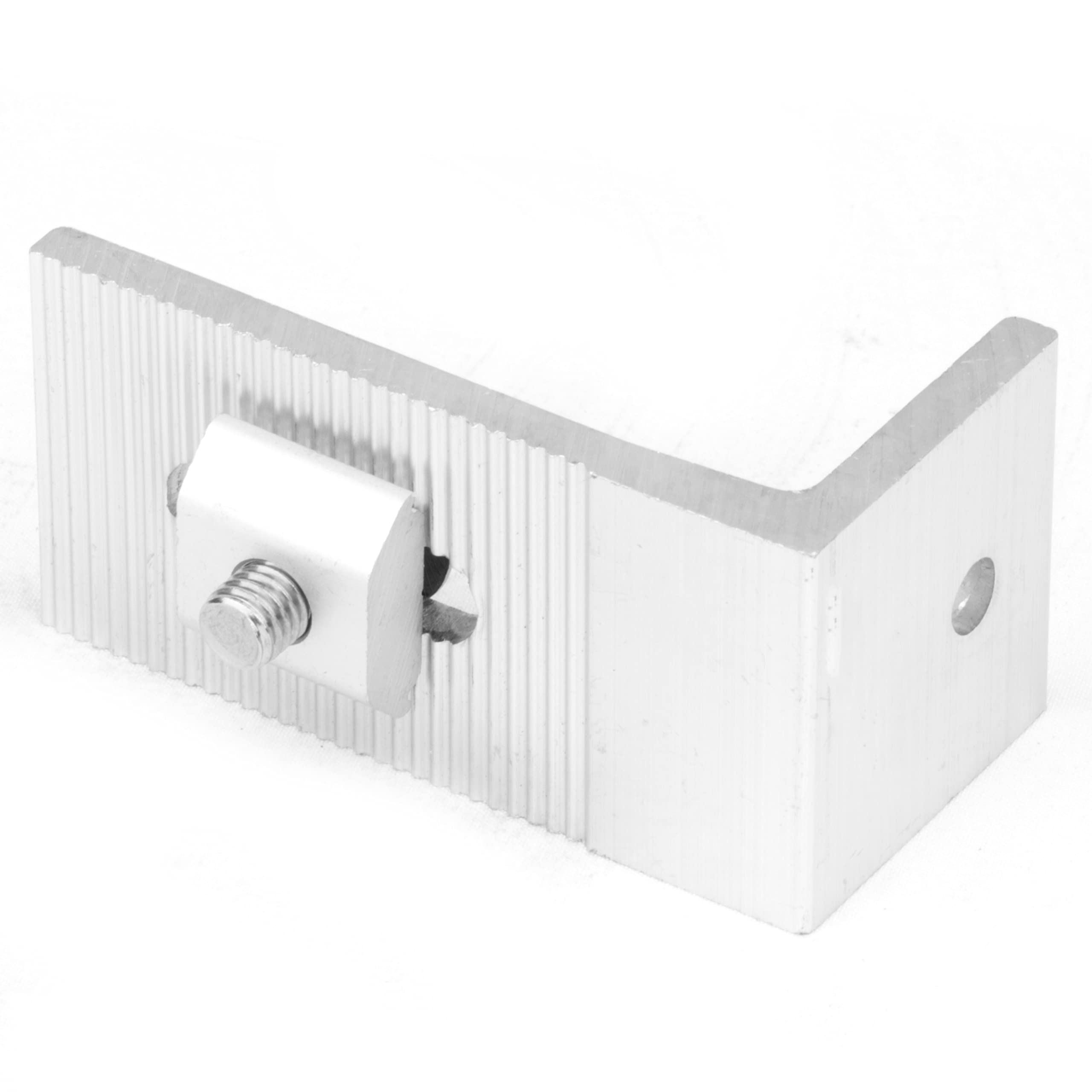 10 soportes en L de montaje de panel solar, aleación de aluminio 6005, grosor de 5,3 mm, resistente para techo de caravana, barco, techo de casa rodante, panel solar