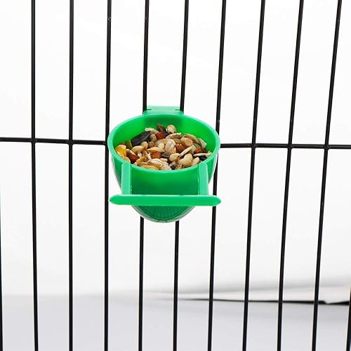 Miniatura 6 de 8 piezas mini pájaro loro alimentador plástico palomas pájaros jaula plato conveniente colgante contenedor