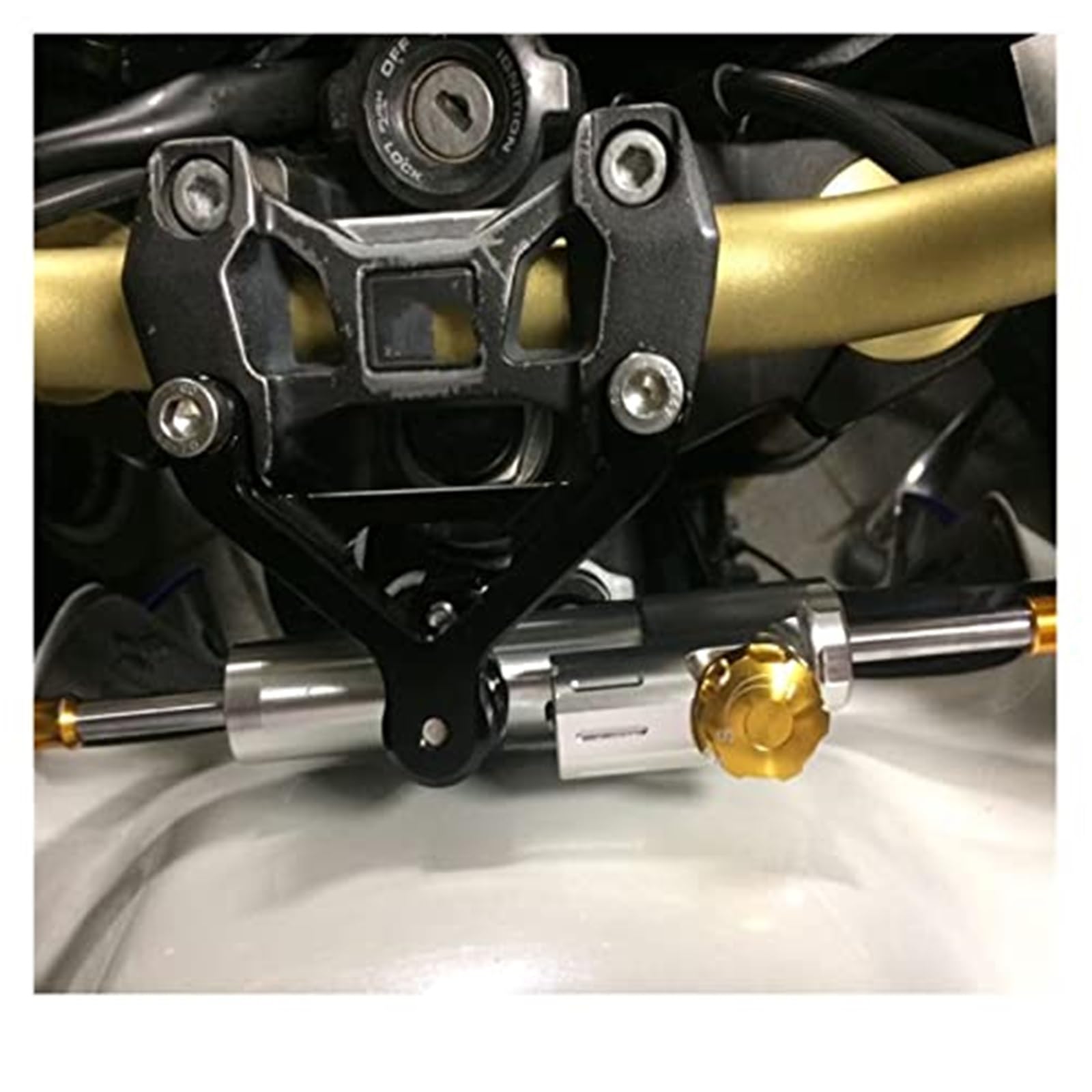 Stabilizator motocykla, CB1000R CB1000 R CB 1000R, zestaw wsporników montażowych amortyzatorów CNC Jednostka sterująca jazdą motocyklem(BLACK 3)