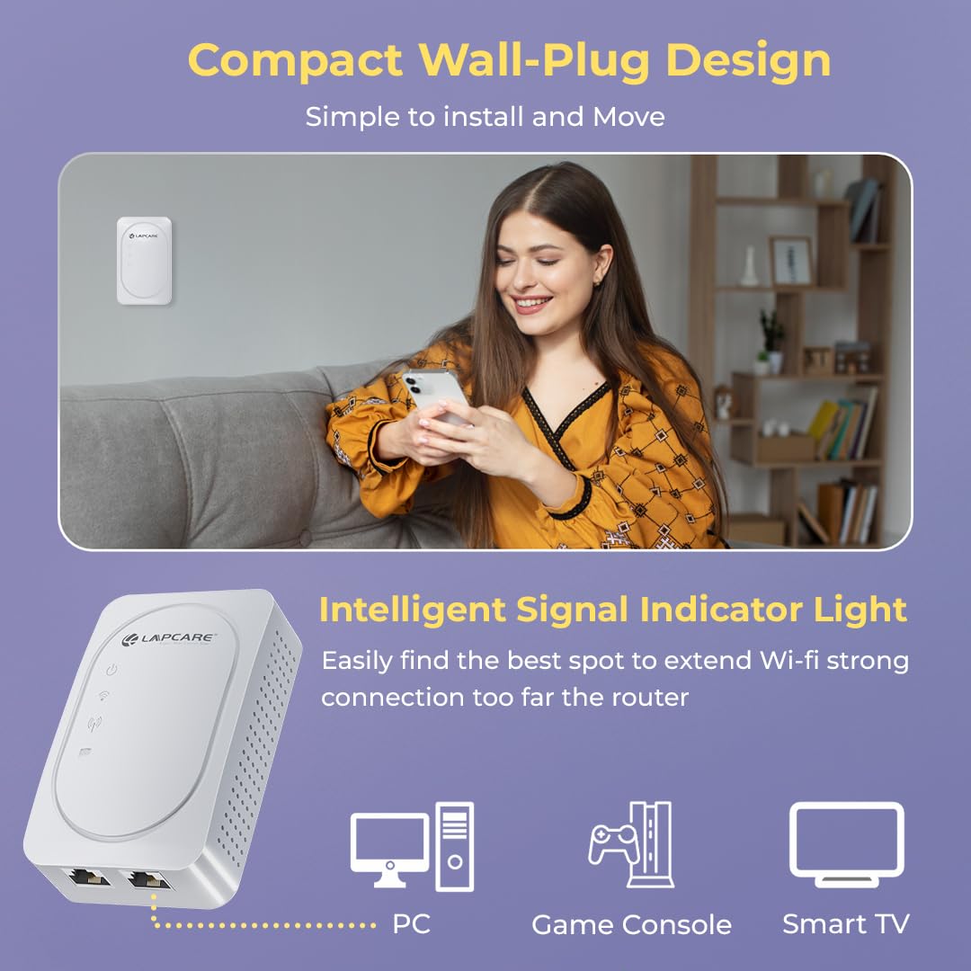 Lapcare Wi-Fi Range Extender - Boost Your Signal -6