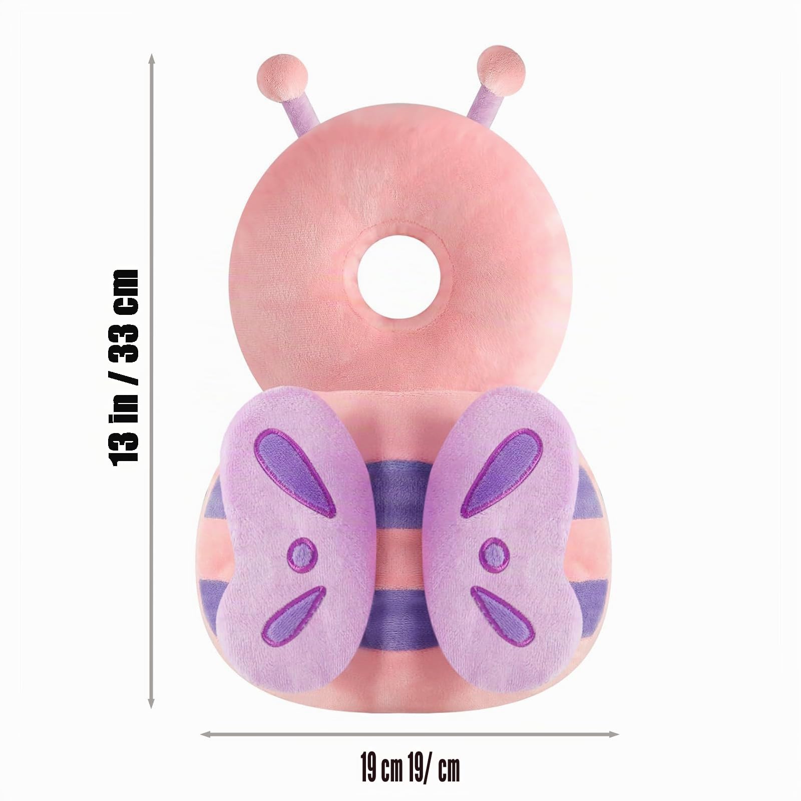 Mochila con protector de cabeza para bebé PandaEar, mochila de protección para la cabeza del niño pequeño, almohadilla de protección para la cabeza ajustable (rosa)