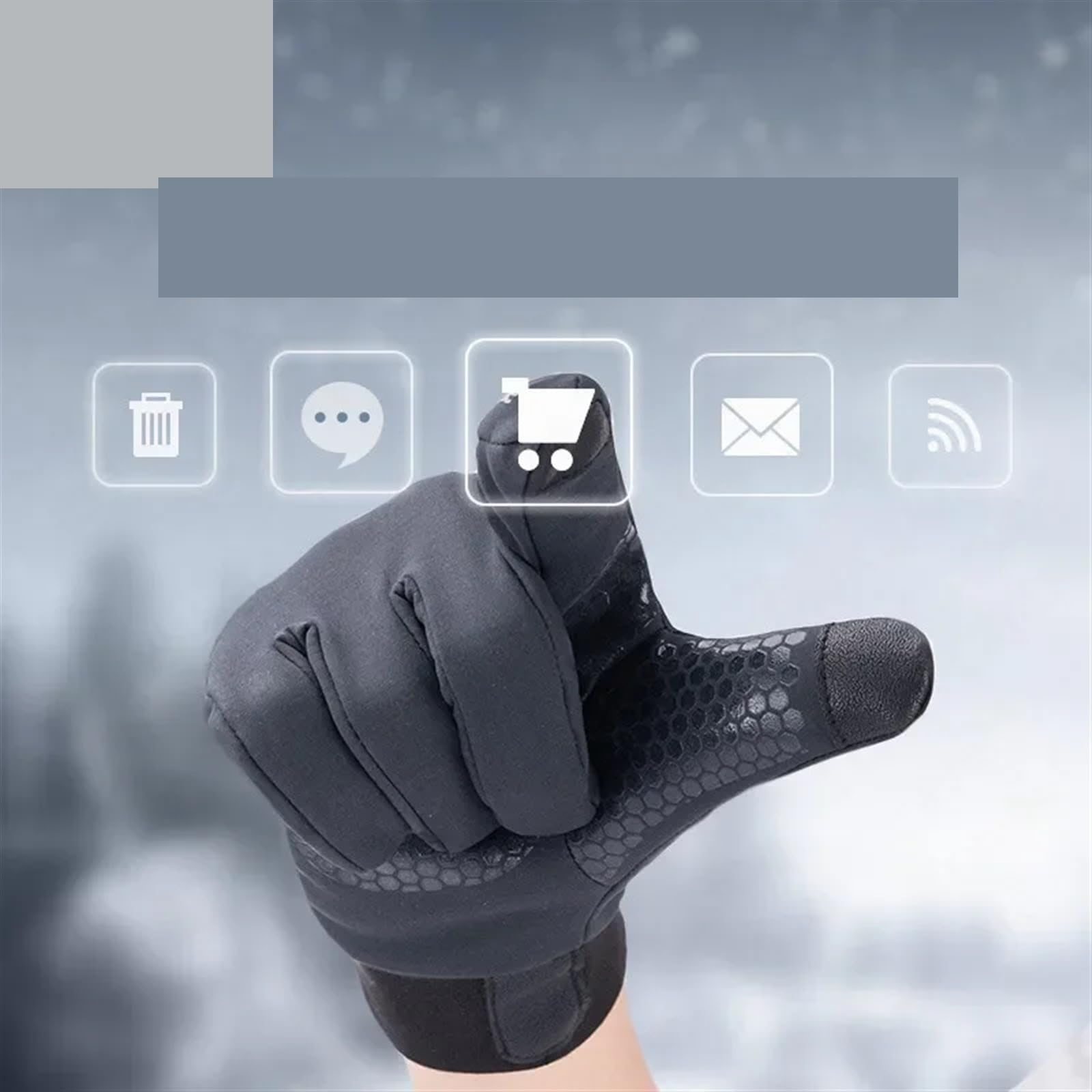 Winter Fahrradhandschuhe Winter Radfahren Handschuhe Winter Sport Handschuhe Rutschfeste Warm Halten Radfahren Voll Finger Handschuhe Camping Fahrrad Wandern Skifahren Handschuhe Fahrradhandschuhe Für