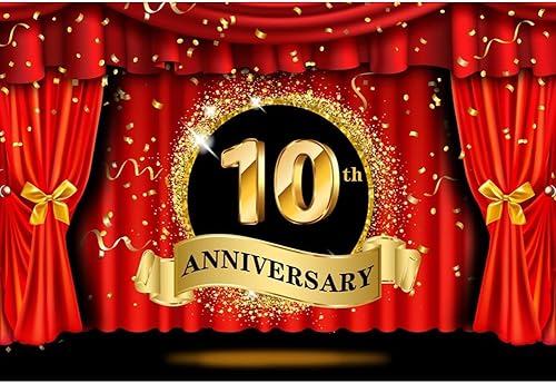 Miniatura 4 de OERJU Telón de fondo de lujo de 6 x 4 pies, cortina roja con purpurina con puntos dorados, fotografía de fondo, pareja, matrimonio, boda,