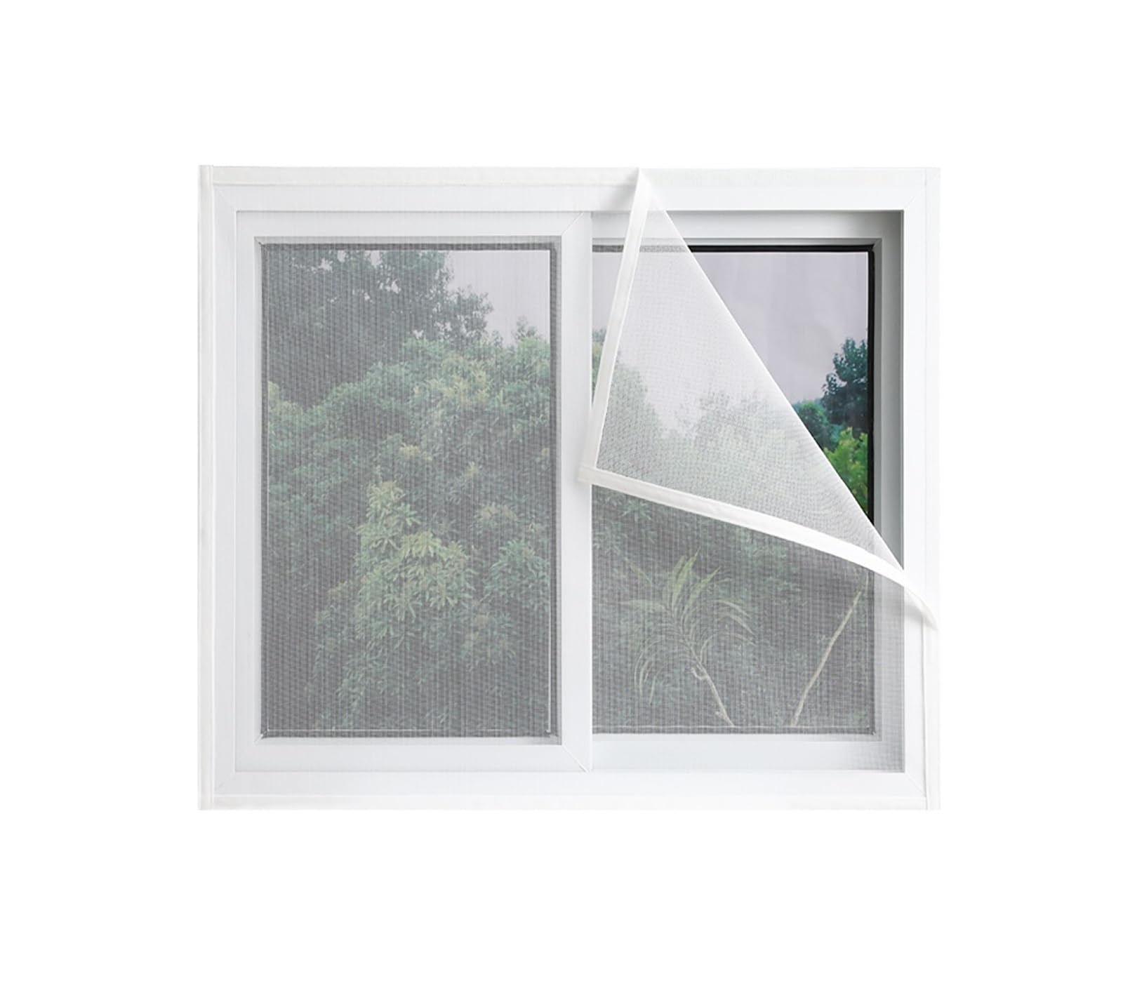 Supkancl White 1Pc Self-Adhesive And Reusable Mosquito Nets For Windows Anti-Mosquito Window Screens Tulle Washable Mesh(,70Cm X 120Cm)