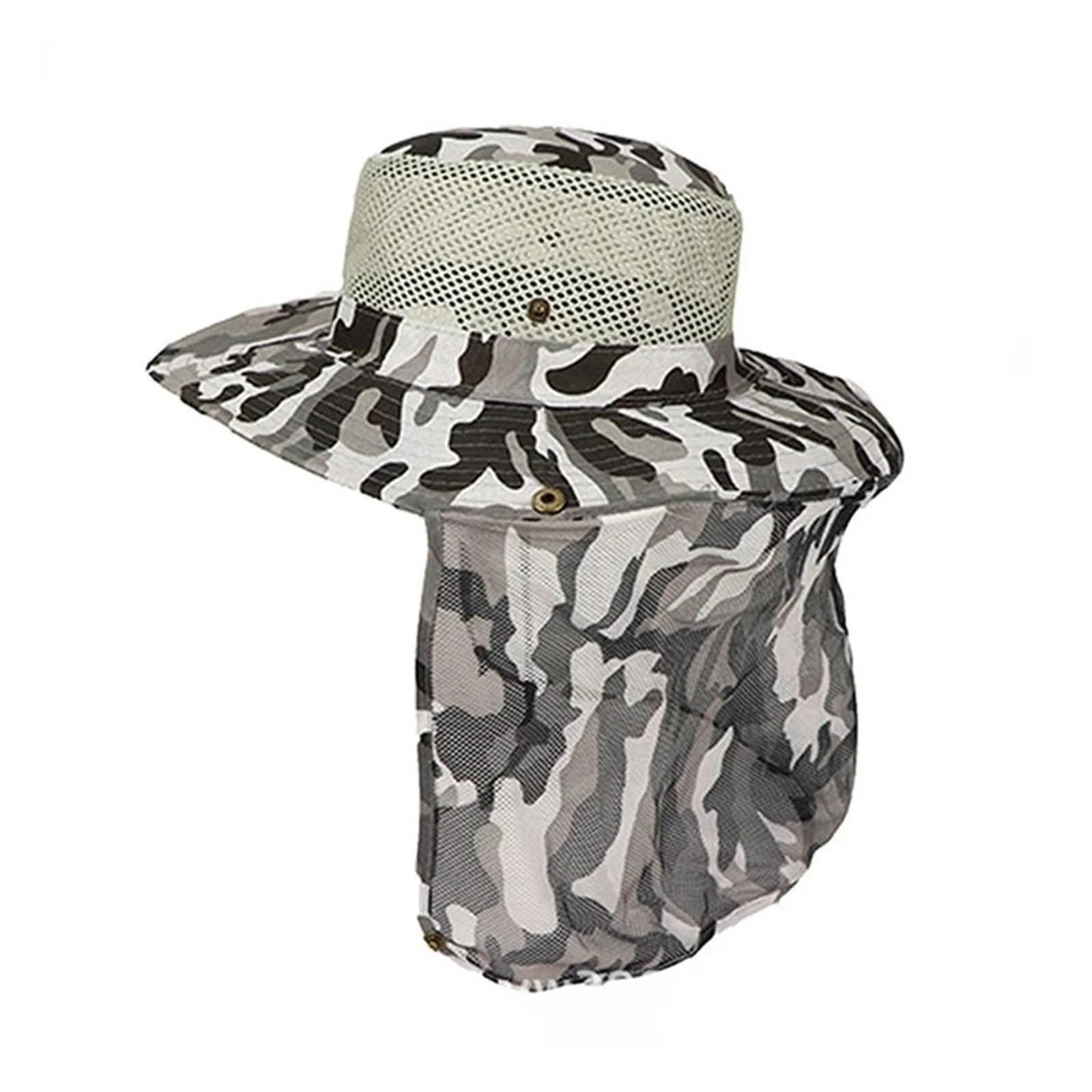 Outdoor-Angelhut mit breiter Krempe, for Herren, Netz-Angelkappe, Strandhüte, Sonnenschutz, UV-Schutz, Schattenhut, Gardering-Hut(Color-01)