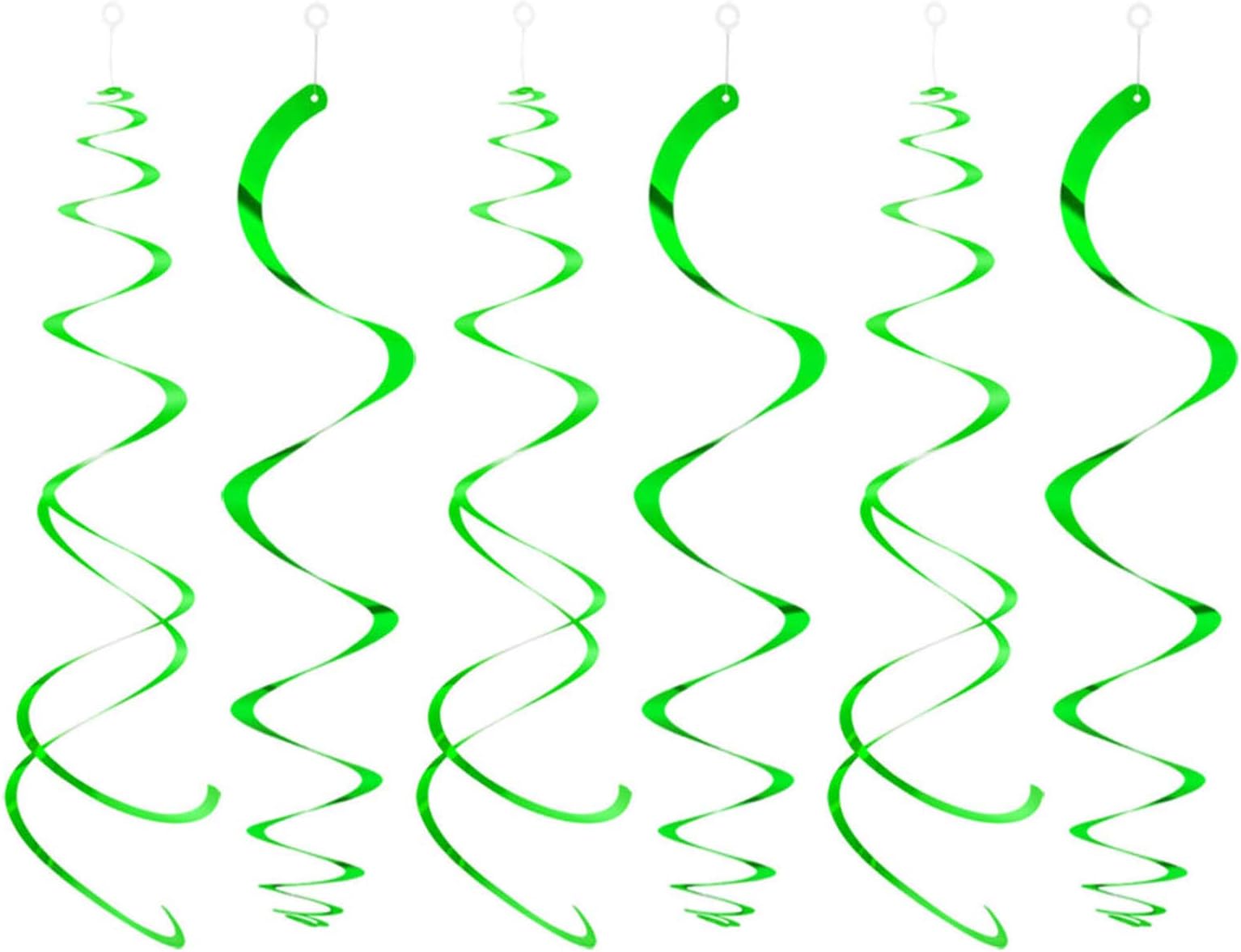 AimtoHomeParty Swirl Decorations, Green Ceiling Hanging Swirl Decoration, Whirls Decorations for Party, Pack of 30