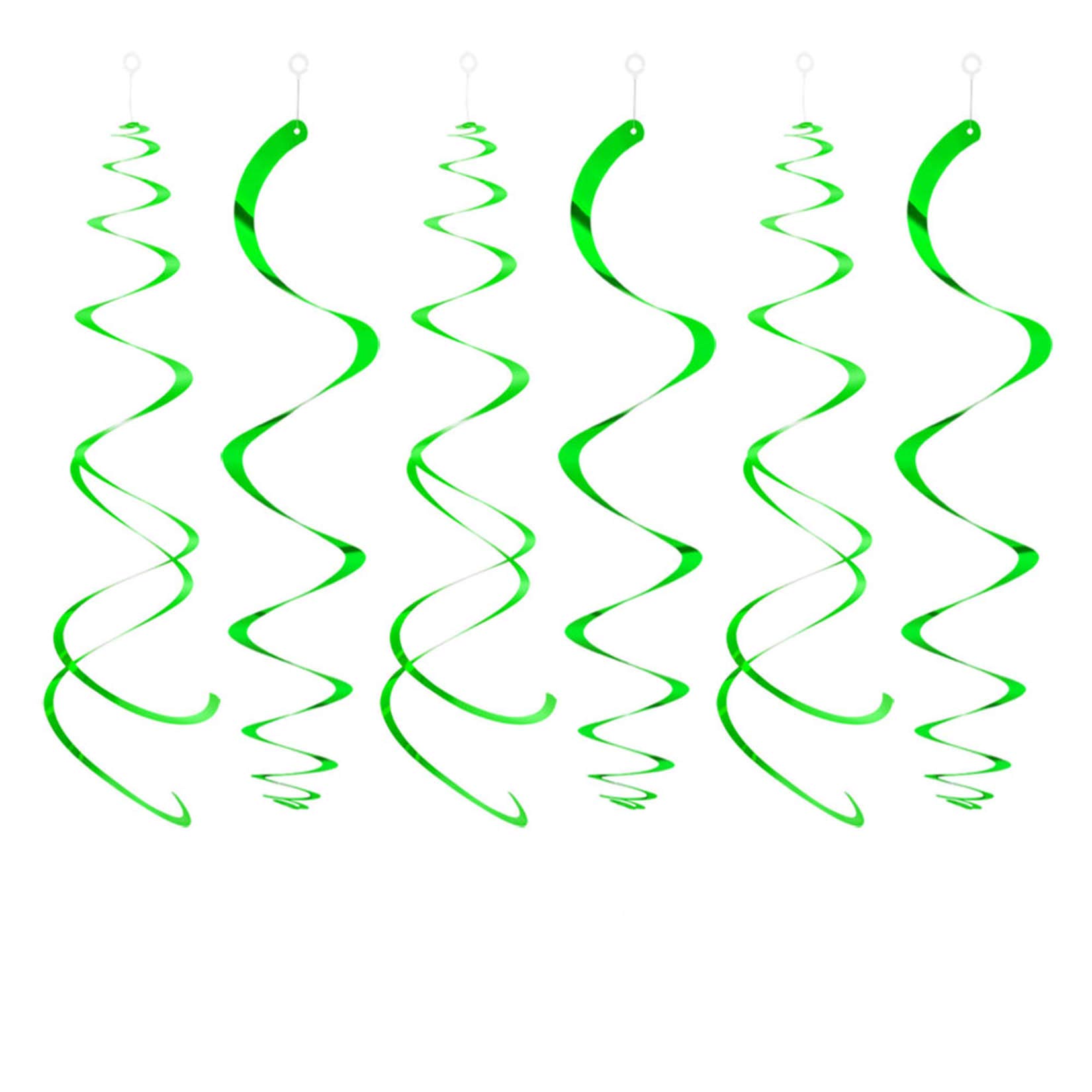 AimtoHomeParty Swirl Decorations, Green Ceiling Hanging Swirl Decoration, Whirls Decorations for Party, Pack of 30
