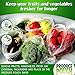 Produce Pouch-Keeps Produce Fresher Longer, reusable green bags preserve fruits, vegetables and flowers 2 packs (20 Bags)
